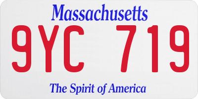 MA license plate 9YC719