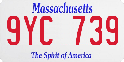 MA license plate 9YC739