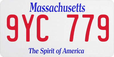 MA license plate 9YC779