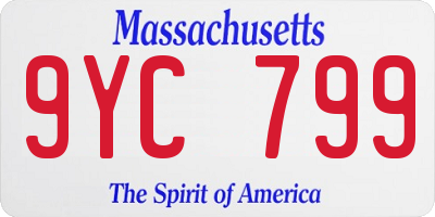 MA license plate 9YC799