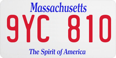 MA license plate 9YC810