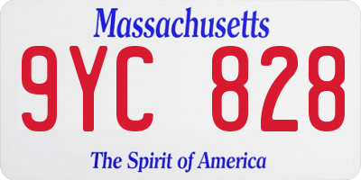 MA license plate 9YC828