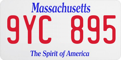 MA license plate 9YC895