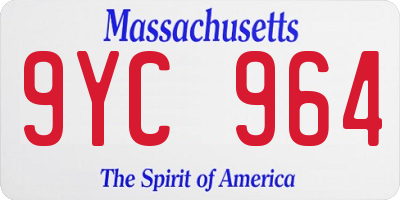 MA license plate 9YC964