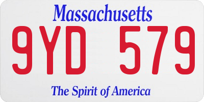 MA license plate 9YD579