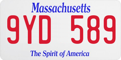 MA license plate 9YD589