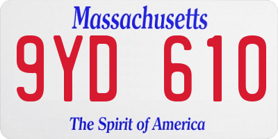 MA license plate 9YD610
