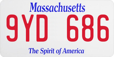 MA license plate 9YD686