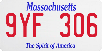 MA license plate 9YF306