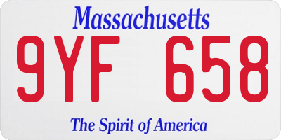 MA license plate 9YF658