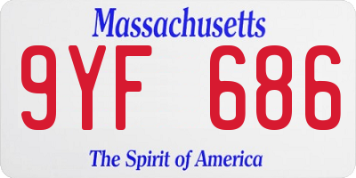 MA license plate 9YF686