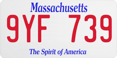 MA license plate 9YF739