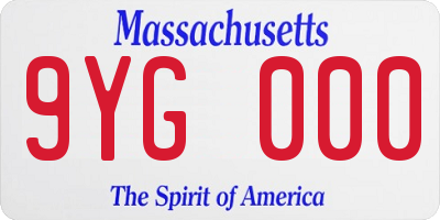 MA license plate 9YG000