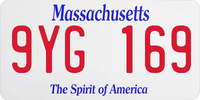 MA license plate 9YG169