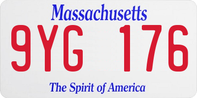 MA license plate 9YG176