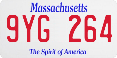 MA license plate 9YG264