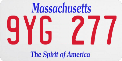 MA license plate 9YG277