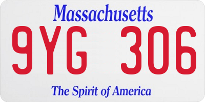 MA license plate 9YG306