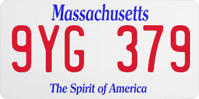 MA license plate 9YG379