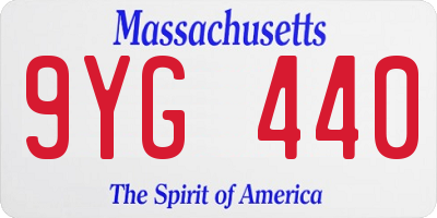 MA license plate 9YG440