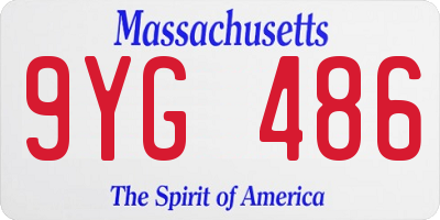 MA license plate 9YG486