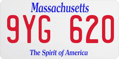 MA license plate 9YG620