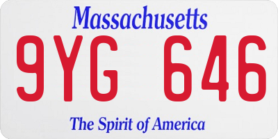MA license plate 9YG646