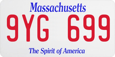MA license plate 9YG699