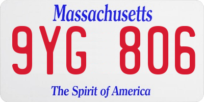 MA license plate 9YG806