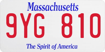 MA license plate 9YG810