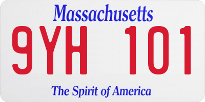 MA license plate 9YH101