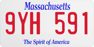 MA license plate 9YH591