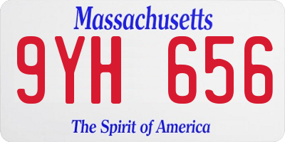 MA license plate 9YH656