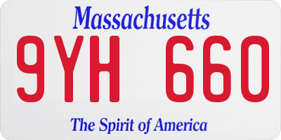 MA license plate 9YH660