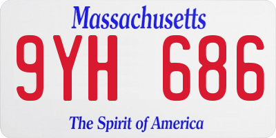 MA license plate 9YH686
