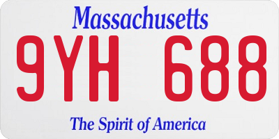 MA license plate 9YH688