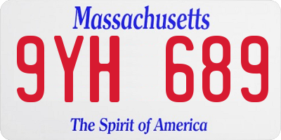 MA license plate 9YH689