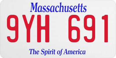 MA license plate 9YH691