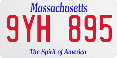 MA license plate 9YH895