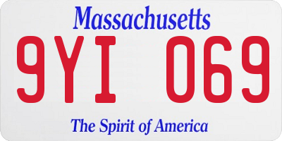 MA license plate 9YI069