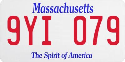 MA license plate 9YI079