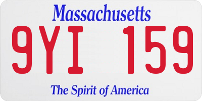 MA license plate 9YI159