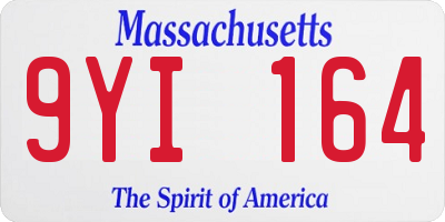 MA license plate 9YI164