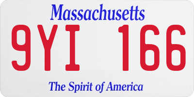 MA license plate 9YI166