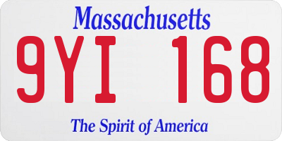 MA license plate 9YI168