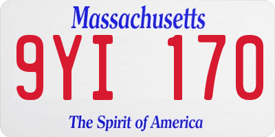 MA license plate 9YI170