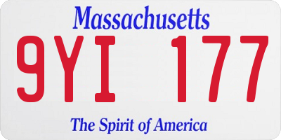 MA license plate 9YI177