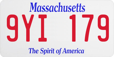 MA license plate 9YI179