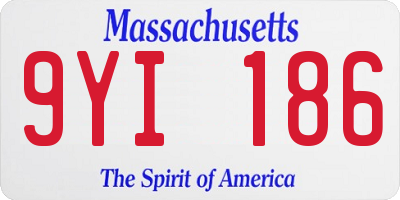 MA license plate 9YI186
