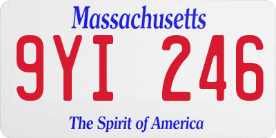 MA license plate 9YI246